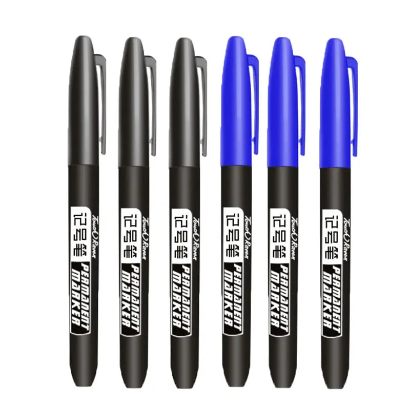 6 Permanentmarker Manga Zeichnen Marker Schwarz Blau Rot Wasserdichte Tinte Skizzenstifte Schreibwaren Kunst Schulbedarf