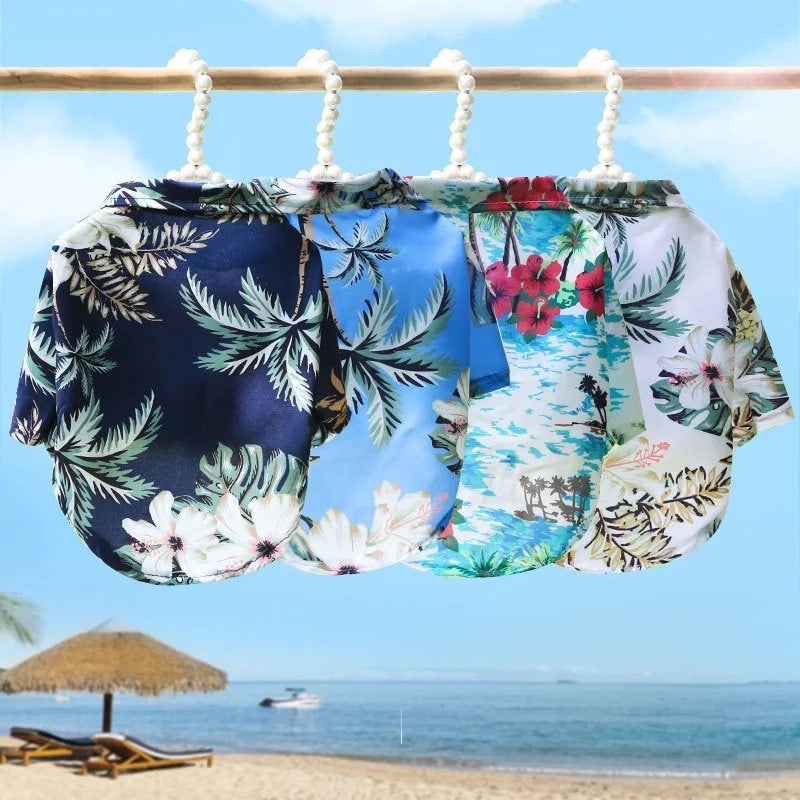 Hawaiian Style Hundekleidung Sommer Sandstrand Hundehemden für kleine und mittelgroße Hunde Welpen Katzen Kleidung Ropa Perro Mops Französische Bulldogge