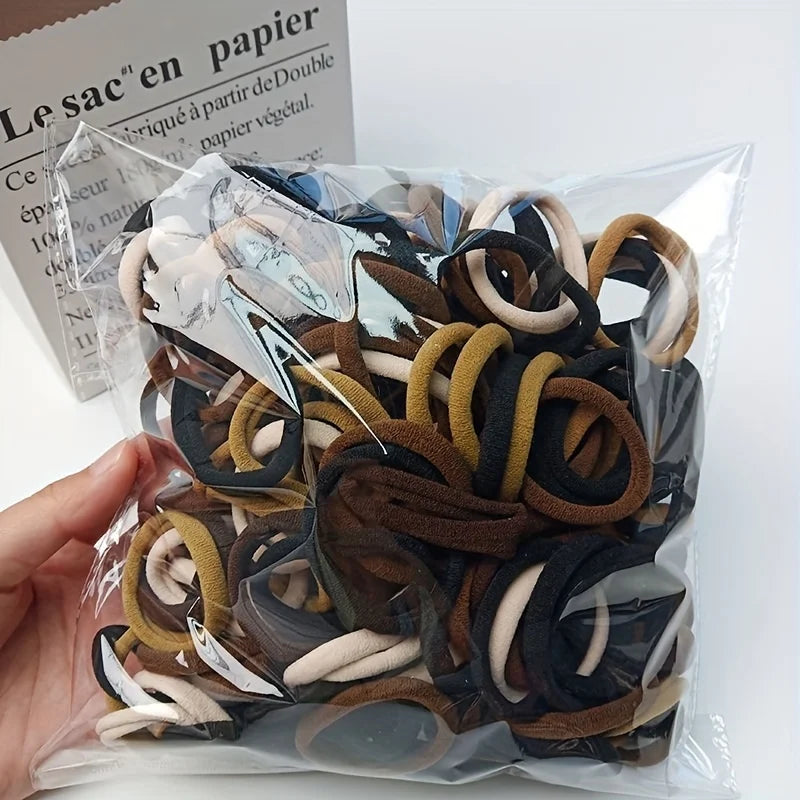 Bunte, elastische Haargummis für Mädchen, Pferdeschwanzhalter, Scrunchie, Gummiband, Damen-Mode-Haaraccessoires, elastische Haarbänder
