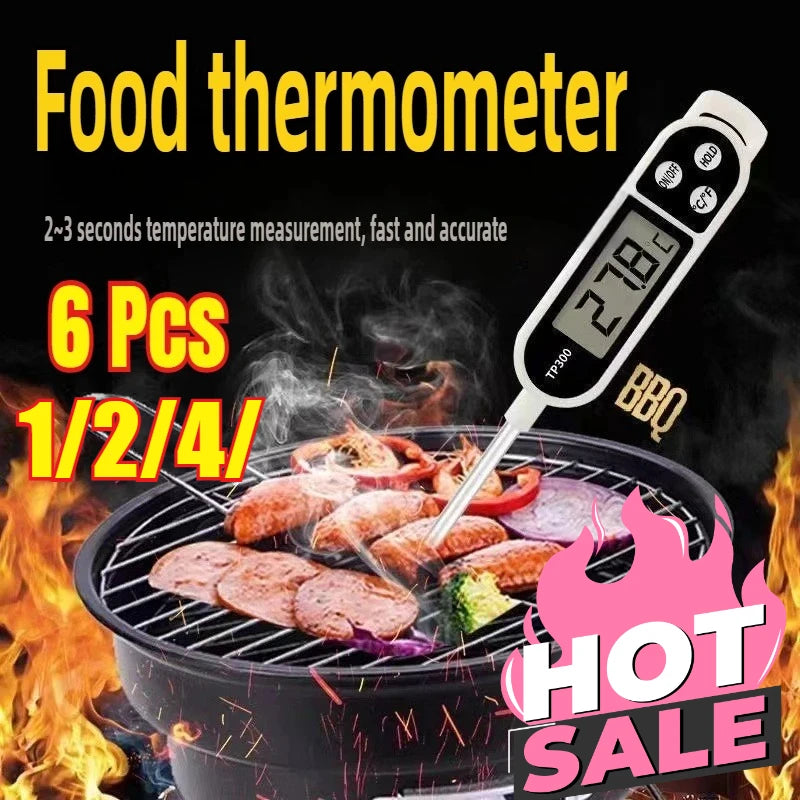 Lebensmittelthermometer Sonde Typ elektronisches digitales Küchenthermometer für Fleisch Milch Kochen Essen BBQ TP300 Temperaturmessgerät Werkzeug