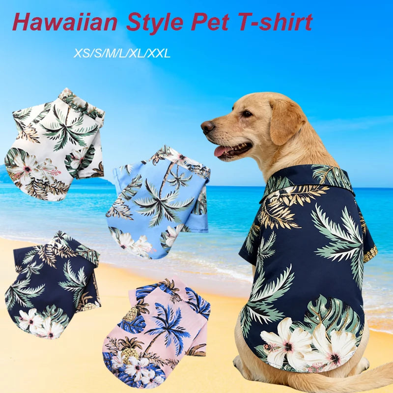 Hawaiian Style Hundekleidung Sommer Sandstrand Hundehemden für kleine und mittelgroße Hunde Welpen Katzen Kleidung Ropa Perro Mops Französische Bulldogge