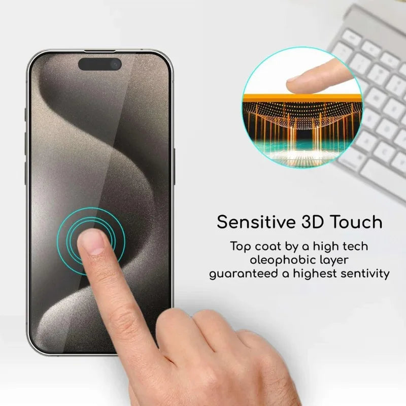 3 Stück gehärtetes Glas für iPhone 14 15 Plus 11 16 Pro Max iPhone 12 13 Mini XR X XS Max 6 8 7 Plus SE 2020 Displayschutzfolie