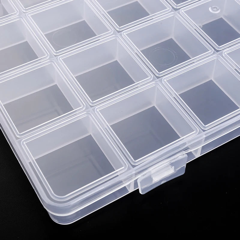 Caja Organizadora de Joyería Transparente para Aretes, Anillos y Accesorios