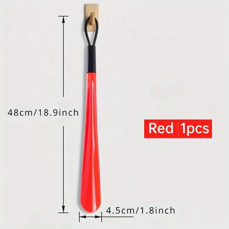1pc Extra long flexible plastic shoe horns, no bending required, durable shoe spoons for pregnant women, shoe assistance