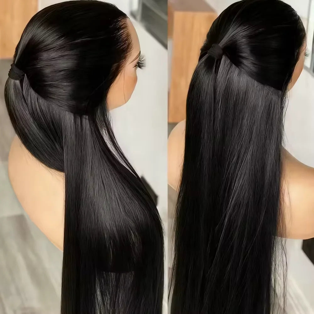 30 Zoll 200 Dichte Glatte Echthaarperücken 13x6 HD Lace Frontal Wig 360 Lace Front Wig 13x4 Lace Front Wig für schwarze Frauen