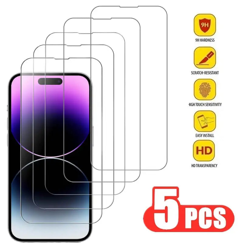 Tempered Glass für iPhone 14 Pro 15 16 17 13 12 11 Pro Max Displayschutzfolie für iPhone 15 Pro Mica für iPhone 13 14 Pro Glas
