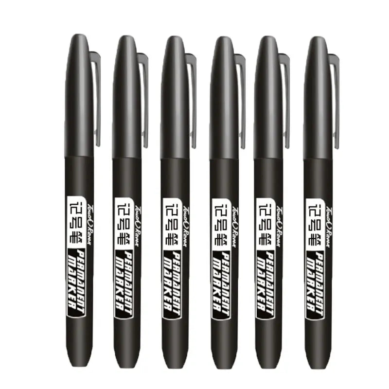 6 Permanentmarker Manga Zeichnen Marker Schwarz Blau Rot Wasserdichte Tinte Skizzenstifte Schreibwaren Kunst Schulbedarf