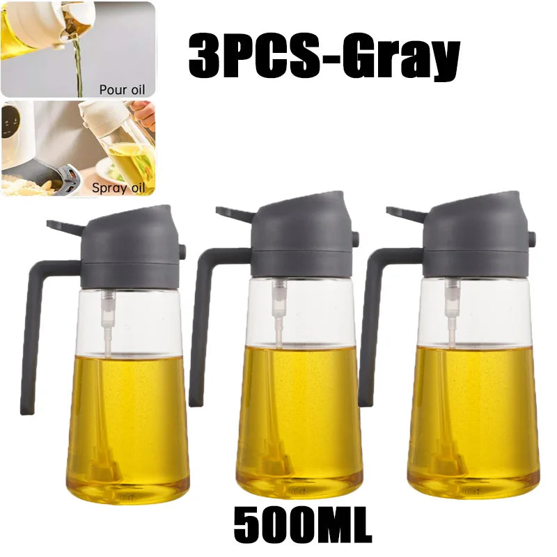 200/300/500ml Öl-Sprühflasche BBQ Koch-Olivenölsprüher Kunststoff Backöl-Spray Leere Flasche Essigflasche Oder Öl-Pinsel