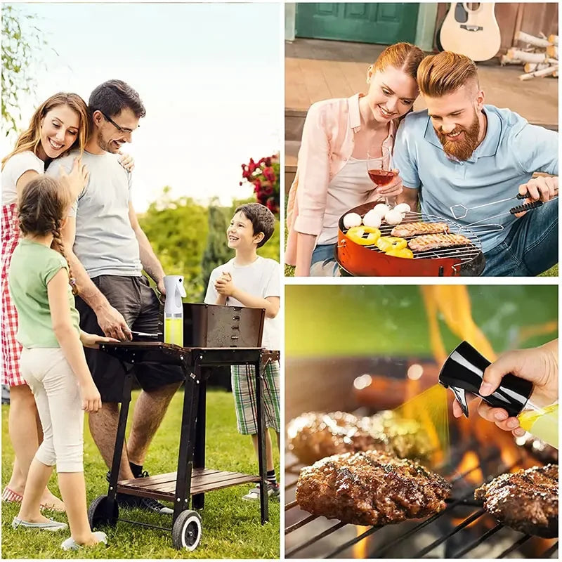 200/300/500ml Öl-Sprühflasche BBQ Koch-Olivenölsprüher Kunststoff Backöl-Spray Leere Flasche Essigflasche Oder Öl-Pinsel