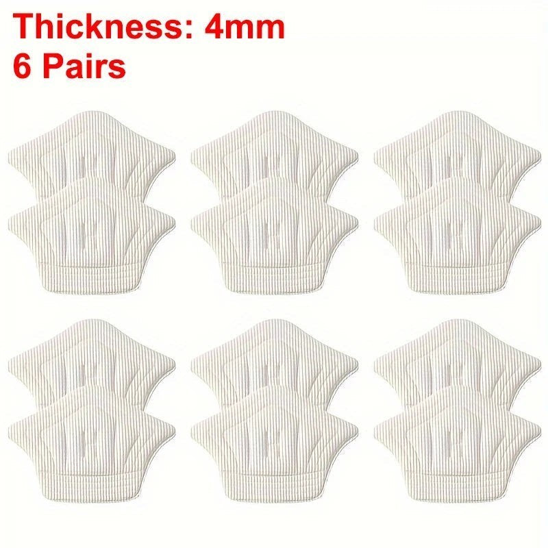 Variedad Online almohadillas para el talón de espuma suave, 4mm de grosor, 6 pares, autoadhesivas, para calzado deportivo y de vestir.