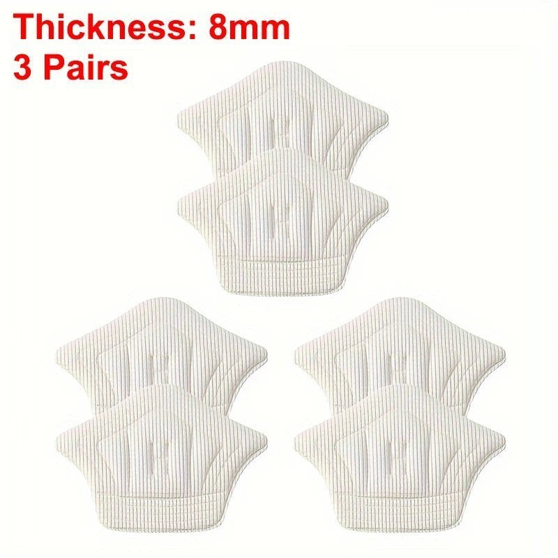 Variedad Online almohadillas para el talón de espuma blanca, 8mm de grosor, 3 pares, para aliviar rozaduras y ampollas.