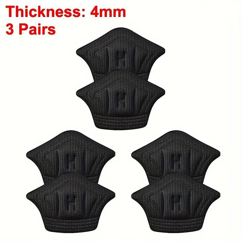 Variedad Online almohadillas para el talón de espuma negra de 4 mm, 3 pares, para reducir rozaduras y mejorar el ajuste del zapato.