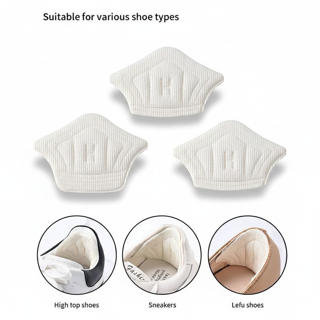 Variedad Online almohadillas para el talón de espuma autoadhesivas para zapatos, blancas, para evitar rozaduras y ampollas.