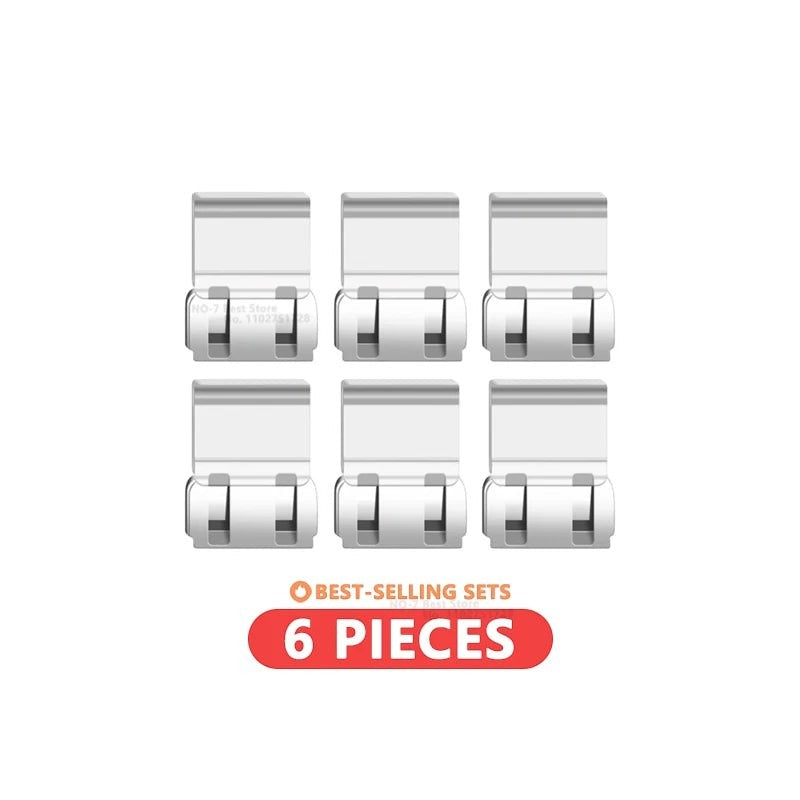 Pack de 6 clips para dobladillo de pantalones de plástico blanco de Variedad Online, para ajustar la longitud sin costuras.
