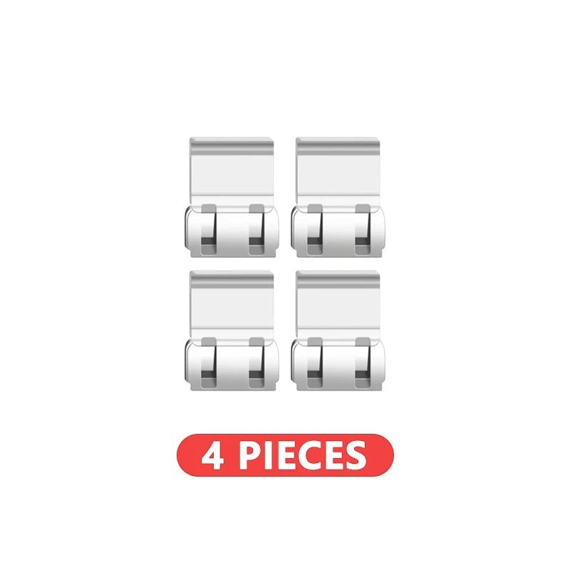 Pack de 4 clips blancos de plástico para dobladillo de pantalones, sin costuras, de Variedad Online.